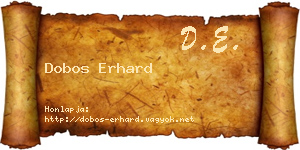 Dobos Erhard névjegykártya