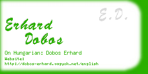erhard dobos business card